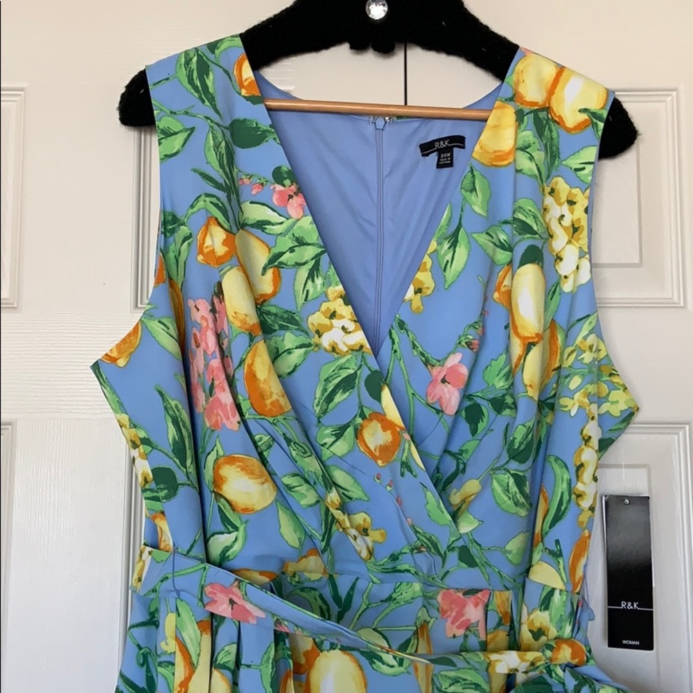R&K Blue Floral Midi Dress - Picture 3 of 10